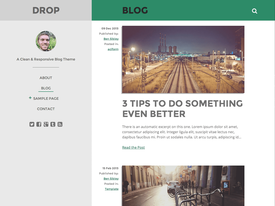 Drop WordPress theme