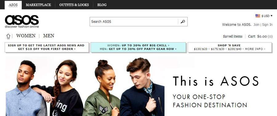 Asos Ecommerce website