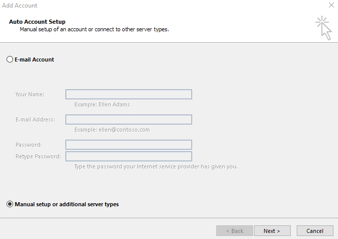 Outlook Account Setup