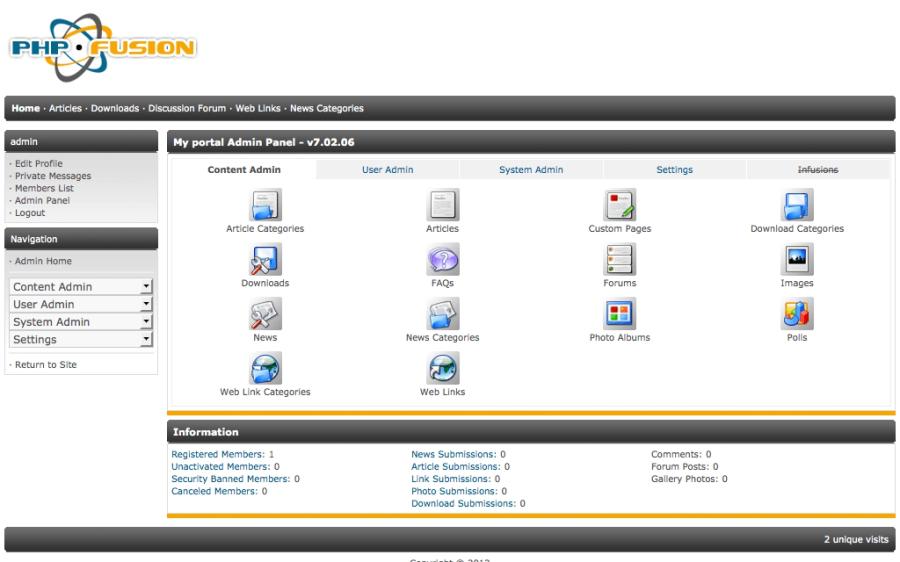 PHP Fusion Content management system