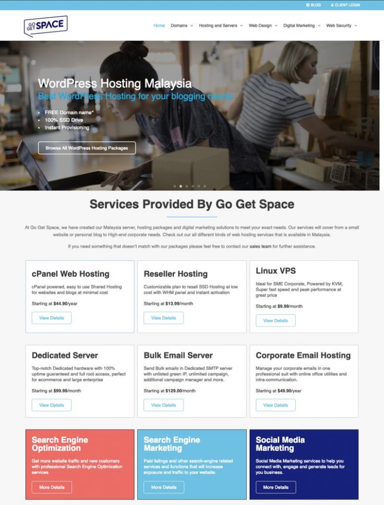 Go Get Space Web Hosting Company