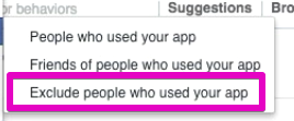 exclude app users