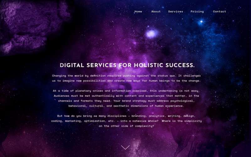 Glow website design