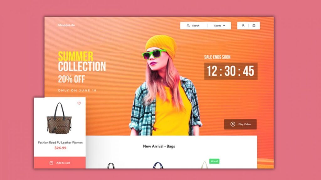 eCommerce website UI design